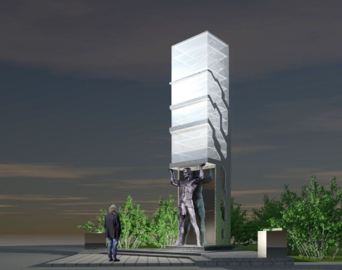 В Екатеринбурге установят интерактивную скульптуру «Атланты стройки»